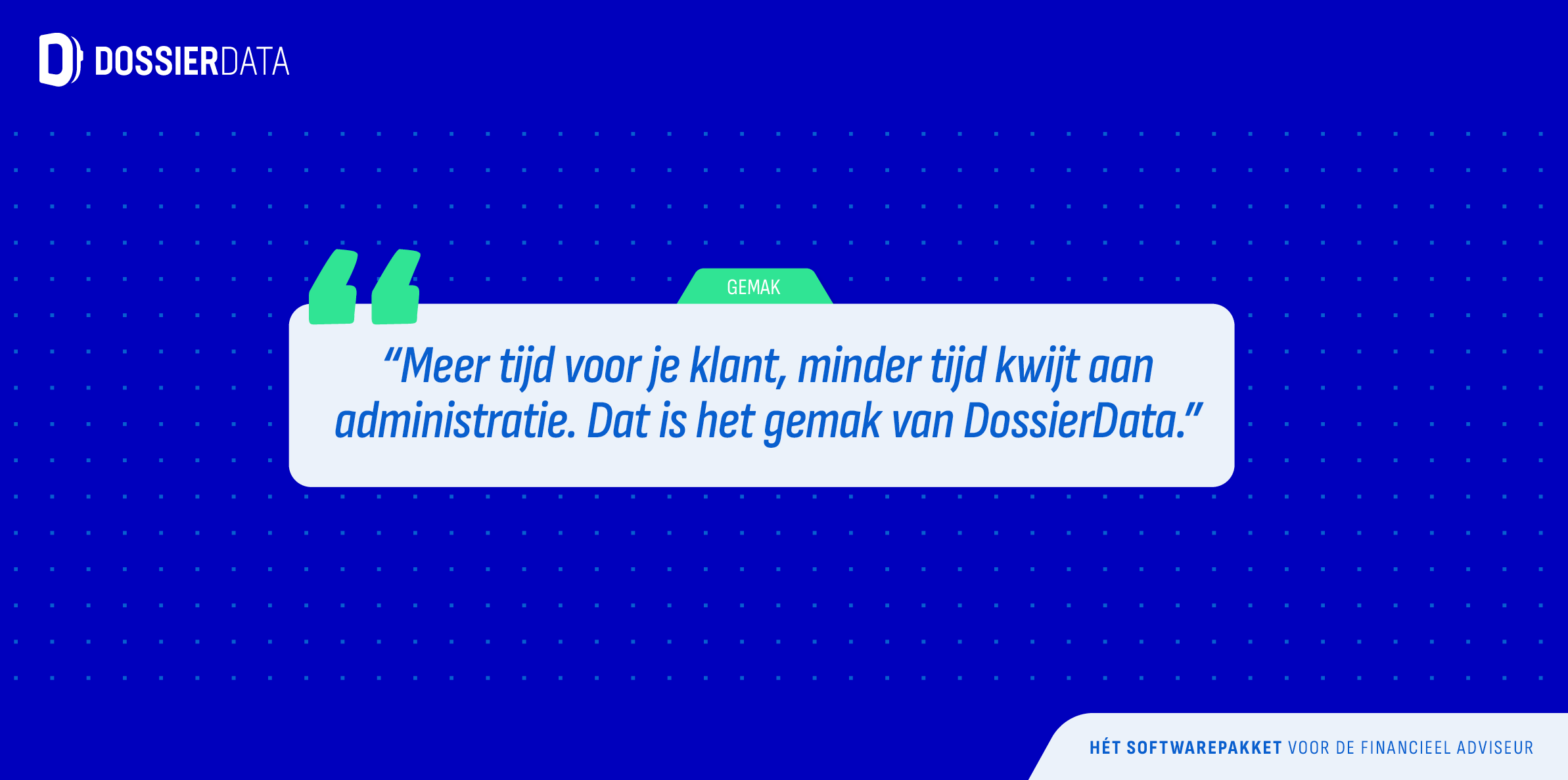 DossierData. Van complexiteit naar overzicht.