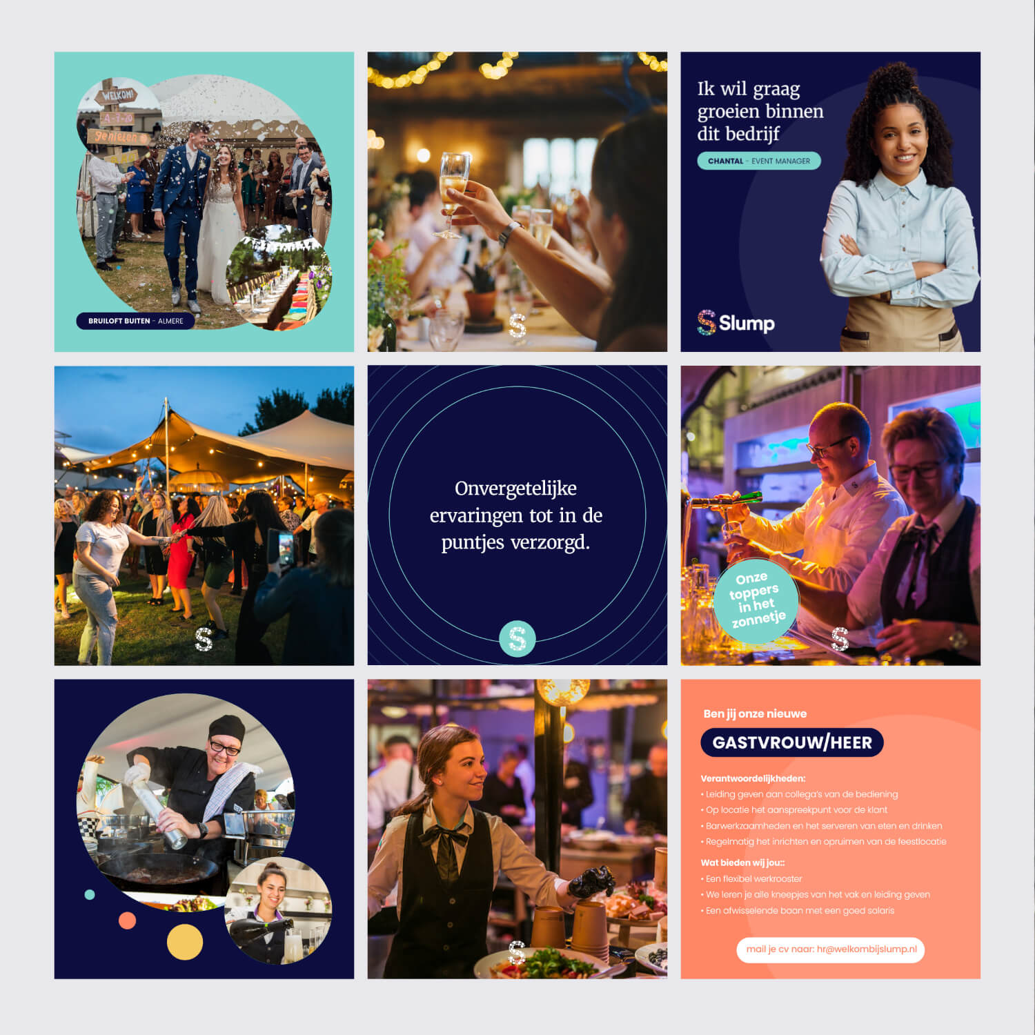 Nieuwe merkidentiteit Slump Catering & Events