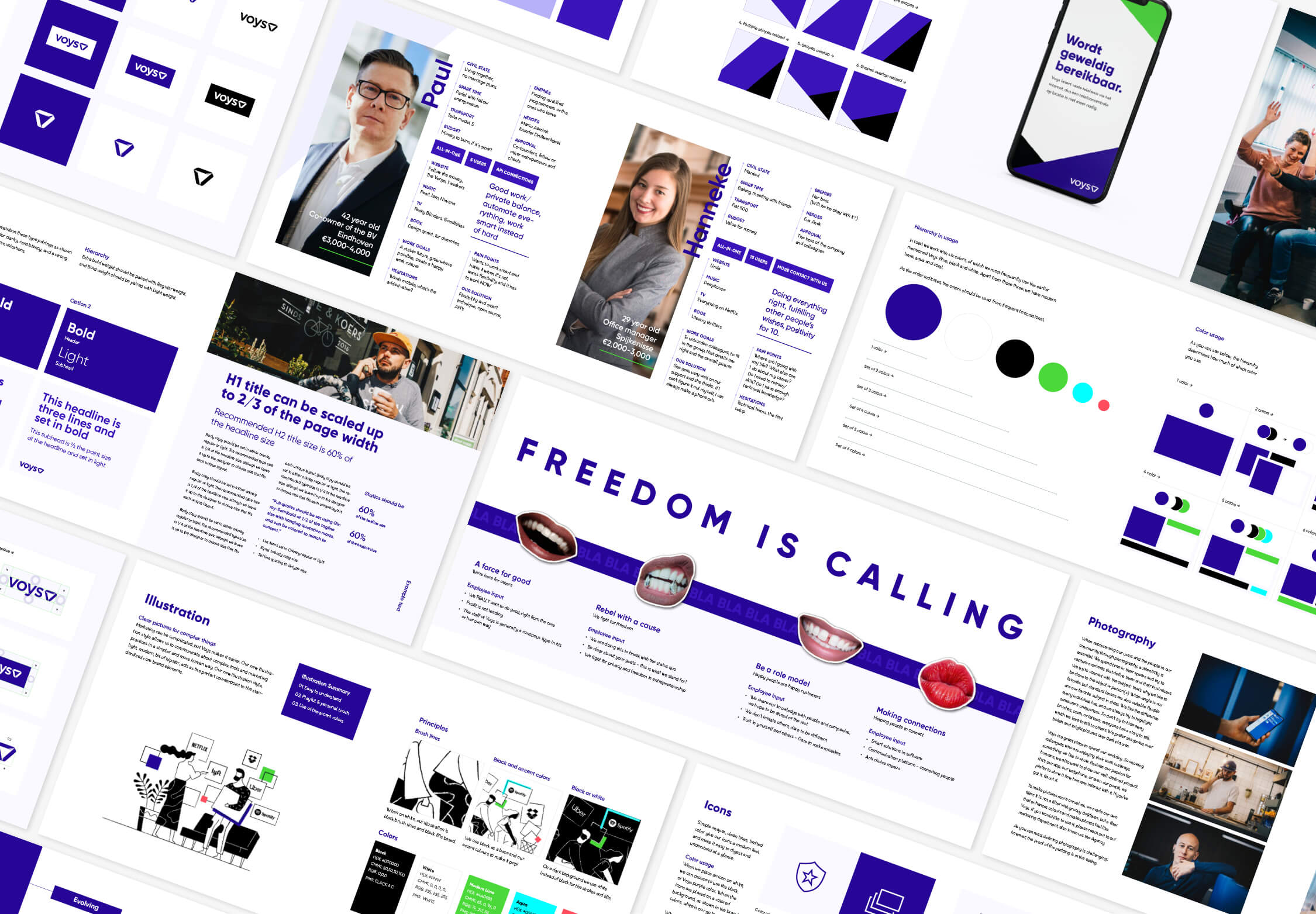 Brand manual voor Voys
